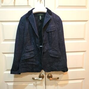 Ralph Lauren womens blazer size 6 denim jacket